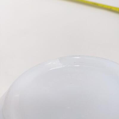 VINTAGE GLASBAKE MILKGLASS MIXING BOWL MADE FOR SUNBEAM