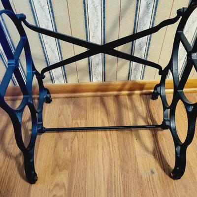ANTIQUE WROUGHT IRON SEWING BASE
