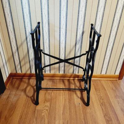 ANTIQUE WROUGHT IRON SEWING BASE