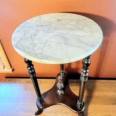 MARBLE TOP WOODEN STAND