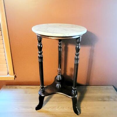 MARBLE TOP WOODEN STAND
