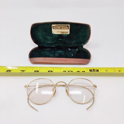 VINTAGE GLASSES 12K GOLD FILL W/ TOPEKA, KS CASE