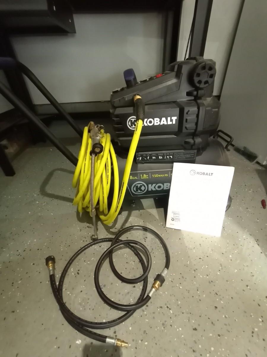 LOT 44 8 GALLON KOBALT OIL FREE AIR COMPRESSOR