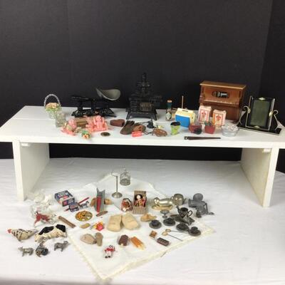5448 Large Lot of Vintage Miniatures and Doll House Collectibles