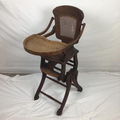 5450 Antique Victorian Childs High Chair/ Rocker