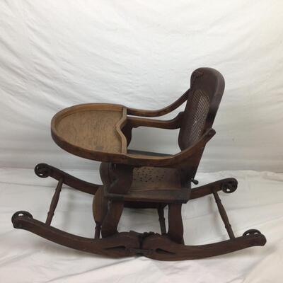 5450 Antique Victorian Childs High Chair/ Rocker