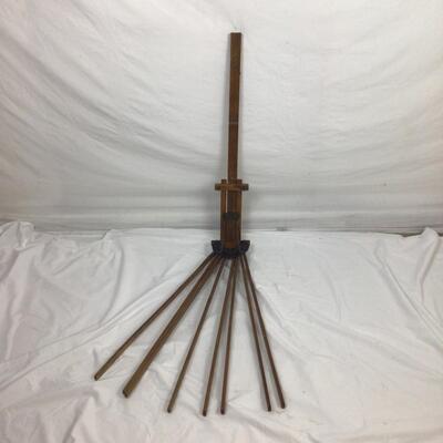 5452 Vintage Wooden Wash Dolly, Clothes Dryer, Laundry Plunger