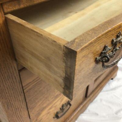 5453 Victorian Oak Washstand with Towel Rack