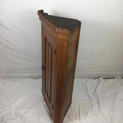 5463 Vintage Pine Wooden Corner Wall Cabinet