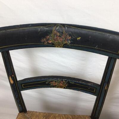 5464 Set of 4 Vintage Rush Seat Chairs