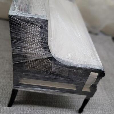 Portobello caned ebony settee $799 H37