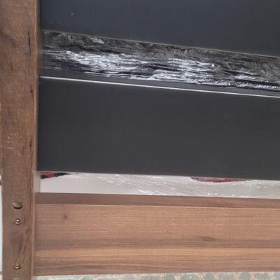 Bed 10 detail
Queen wood designer 4 HANDS BED  (ORIG $,3400)
H58" W65.5"  NOW $1399