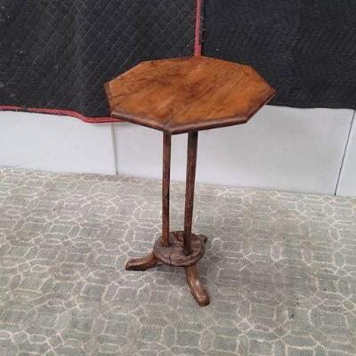 Antique elm octagonal side table
H 28" W18.5"
$899