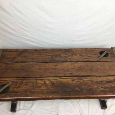 5474 Antique Authentic SS Grenville Ships Hatch Door Coffee Table