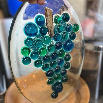 Vintage lucite grape trivet