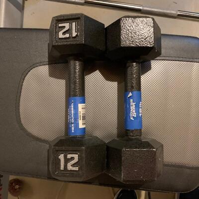 Lot 601R: Weider Pro Weight Bench & Weights
