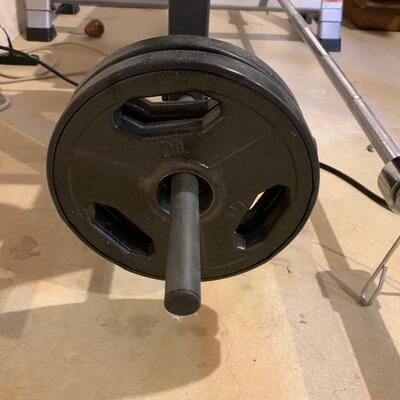 Lot 601R: Weider Pro Weight Bench & Weights