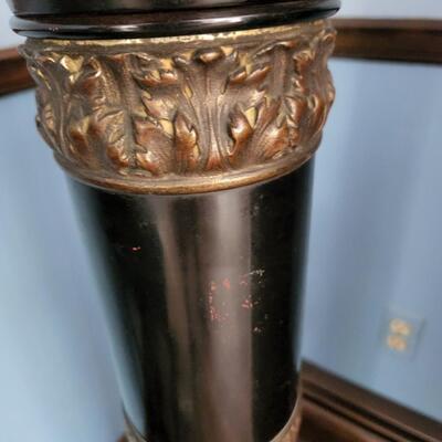Heavy Metal With Marble Top Pedestal 42