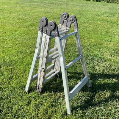 Lot 528R: Flex-O-Ladder II Multipurpose Aluminum Ladder