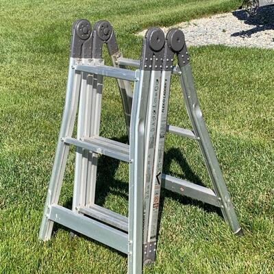 Lot 528R: Flex-O-Ladder II Multipurpose Aluminum Ladder