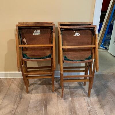 Lot 530R: Vintage Wooden Folding Chairs