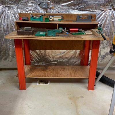 Lot 160R: Work Bench w/Tools
