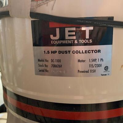 Lot 162R: Jet 1.5 HP Dust Collector