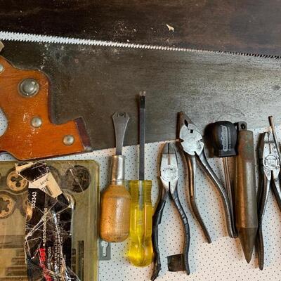 Lot 164: Misc. Tool Lot: Saws, Pliers & More