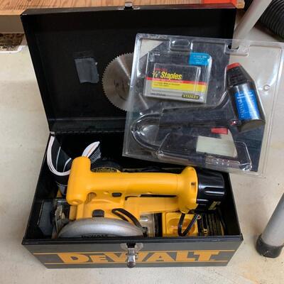 Lot 166R:  DeWalt Cordless Trim Saws (needs Battery) &  Stanley Staple Gun