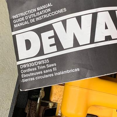 Lot 166R:  DeWalt Cordless Trim Saws (needs Battery) &  Stanley Staple Gun