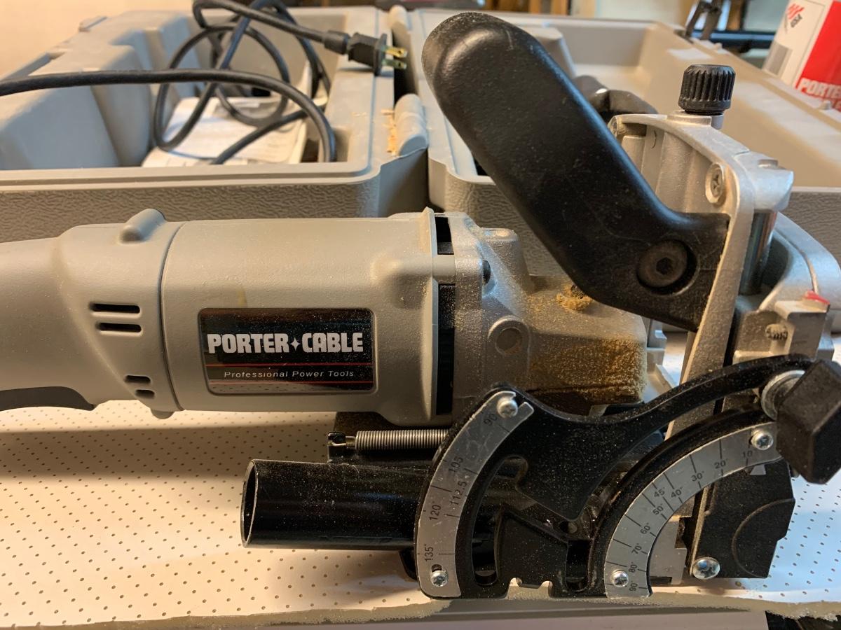 Lot 168 Porter Cable Plate Joiner Kit & Joining Biscuits