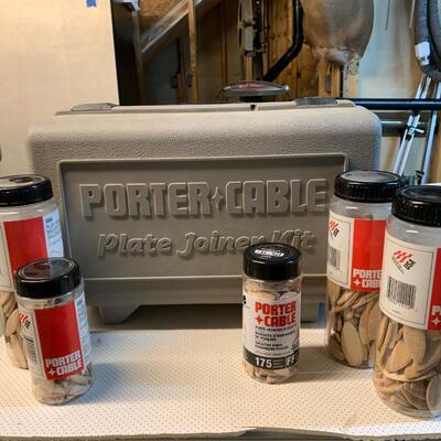 Lot 168: Porter Cable Plate Joiner Kit & Joining Biscuits