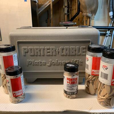 Lot 168: Porter Cable Plate Joiner Kit & Joining Biscuits