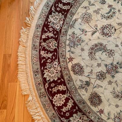 Lot 701R: Floral Silk Carpet in Burgundy & Beige - It's Gorgeous