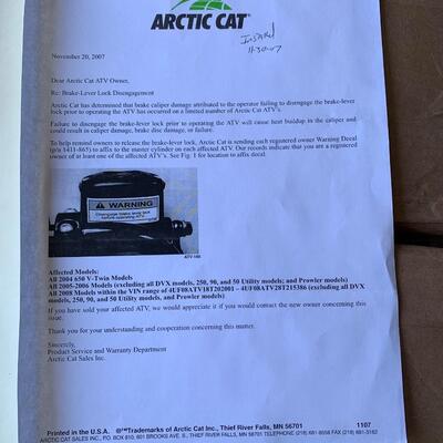 Lot 620R: 2006 Arctic Cat 4x4 700 EFI