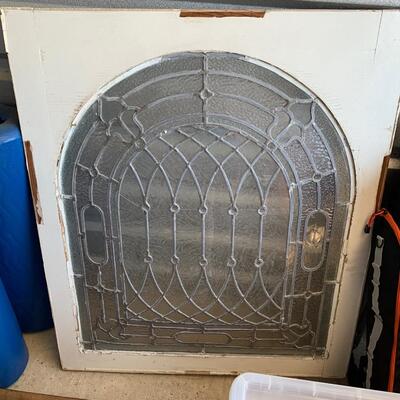 Lot 566R: Antique Stained Glass Window