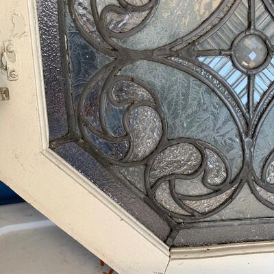 Lot 567R: Vintage Octagon Stained Glass Window