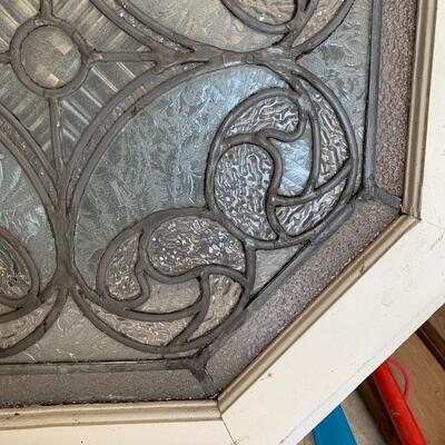Lot 567R: Vintage Octagon Stained Glass Window