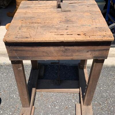 Lot 568R: Antique  Primitive Work Table