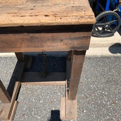 Lot 568R: Antique  Primitive Work Table