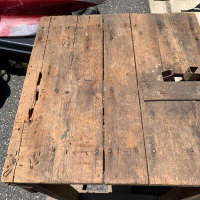 Lot 568R: Antique  Primitive Work Table