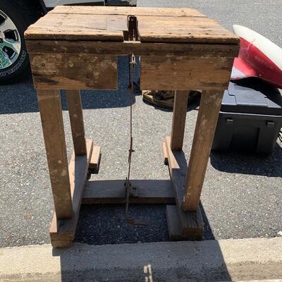 Lot 568R: Antique  Primitive Work Table