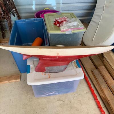 Lot 569R: Vintage Hand Crafted Sail Boat Hull for Decor or as  Project