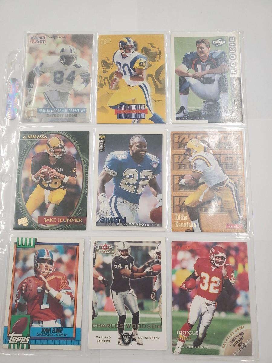 Football card lot of 9 cards