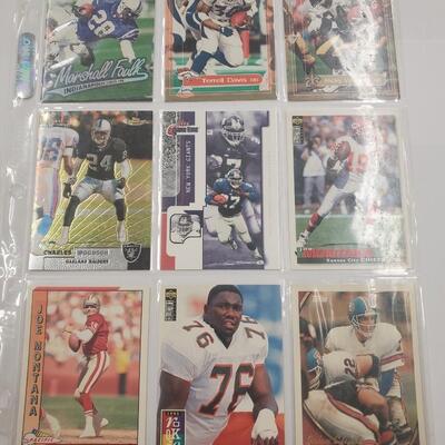 Football card lot of 9 cards