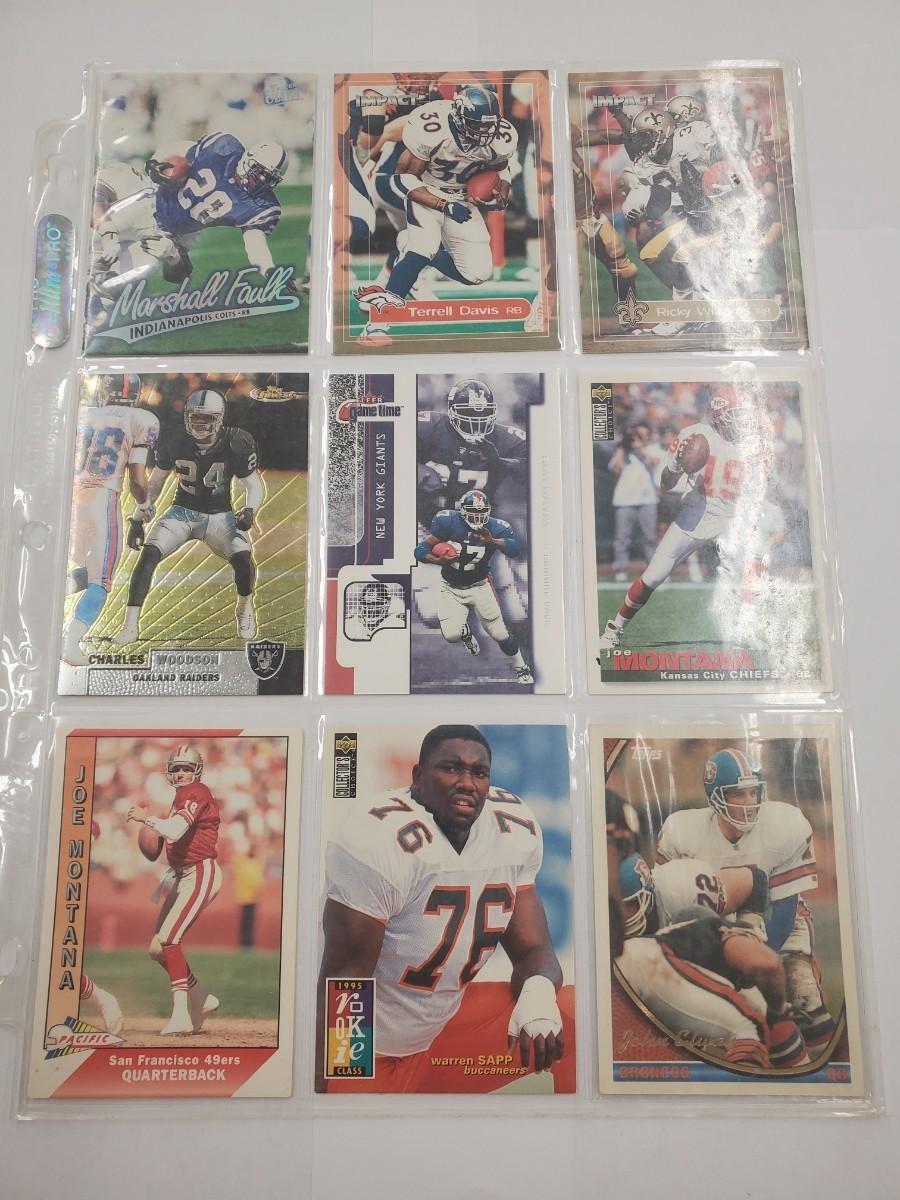 Football card lot of 9 cards