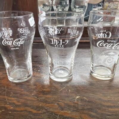 Coke glasses set of 3