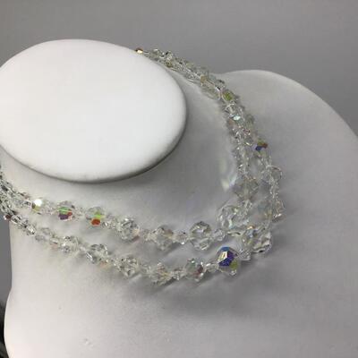 Double Strand Crystal Necklace