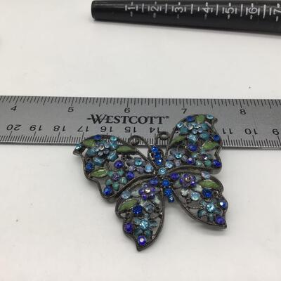 Multi Color Butterfly Brooch