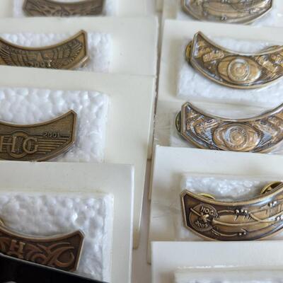 LOT 512RP: Huge Collection of Harley Davidson Members Only Pins, Patches, & More!